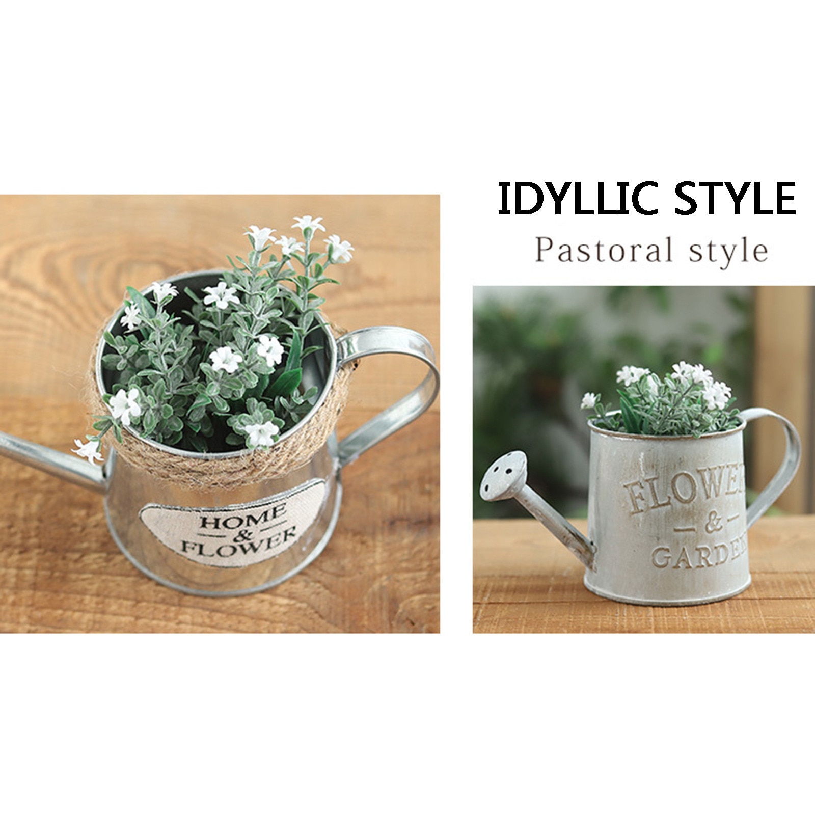 Water Cans Tin Shower Flower Bucket Toy Bucket Wild Flower Bucket Home Decoration