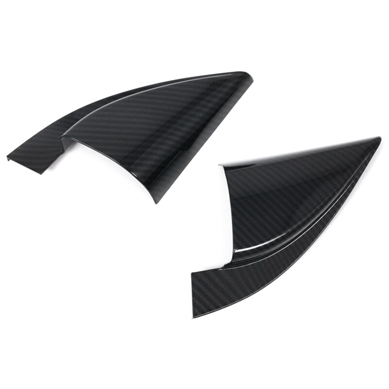 Accesorios de coche puerta frontal un pilar triángulo cubierta para Hyundai Encino Kona patrón de fibra de carbono