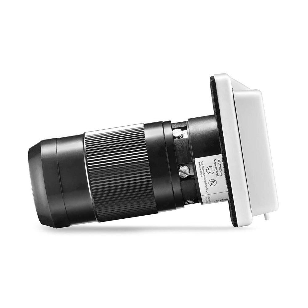 50A 125/250V Power Inlet Receptacle RV Power Twist Lock Inlet with 3 Stainless Steel Marine Shore power inlet for Camper RV