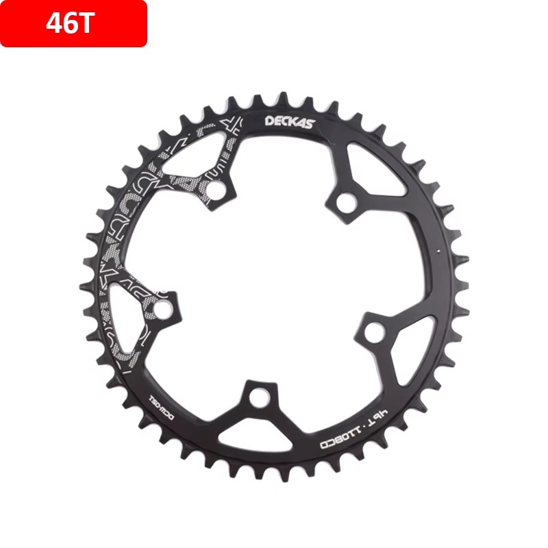 Deckas 110 bcd kettingblad fietskettingwiel voor shimano kroon rond zwart 36t 38t 40t 42t 44t 46 t 48t 50t 52t 54t fietsonderdeel