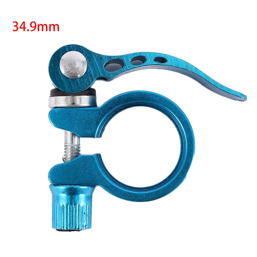 28.6/31.8/34.9Mm Legering Zadelpenklem Quick Mtb Fiets Fietsen Zadel Zadelpenklem Quick Release Spare onderdelen Voor Fietsen: blue	34.9 mm