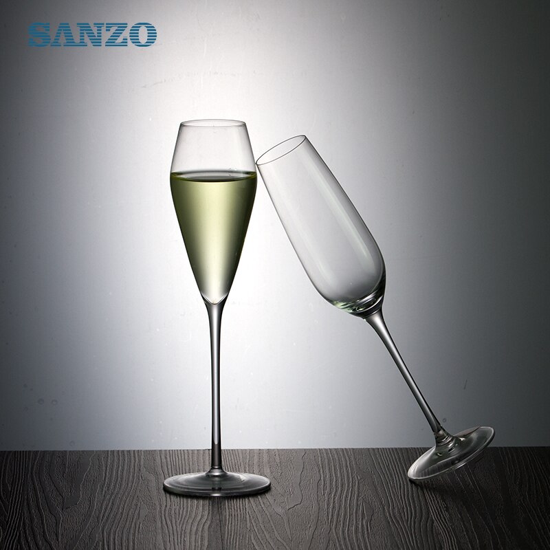 2 pakke 260ml gennemsigtig champagnekop blyfri krystalglas vin 920040