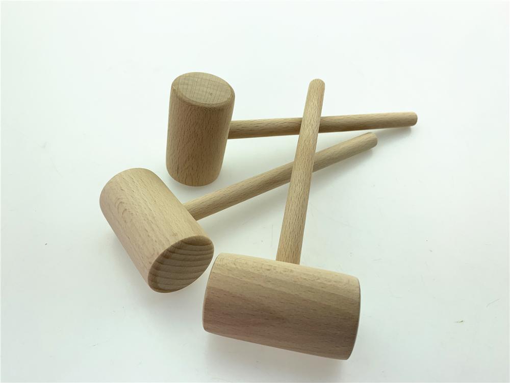Wooden Hammer Round Head Wooden Hammer Solid Wood Mallet Wooden Hammer Handmade Small Wooden Hammer