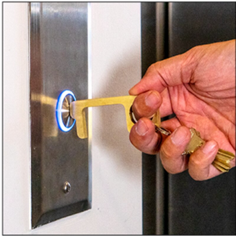 Ouvre-porte Anti-contact antibactérien anti-épidémie anti-virus en laiton EDC protection isolation clé sécurité et santé ouvre-porte