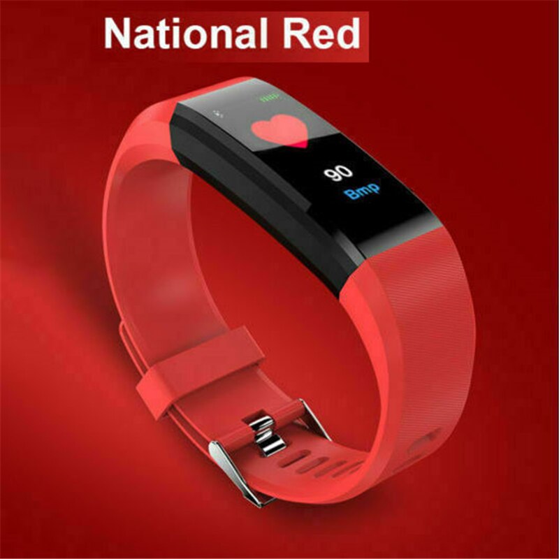 Smart Bracelet ID115 Plus Sports Pedometer Watch OLED Screen Fitness Running Walking Tracker Heart Rate Pedometer Smart Band