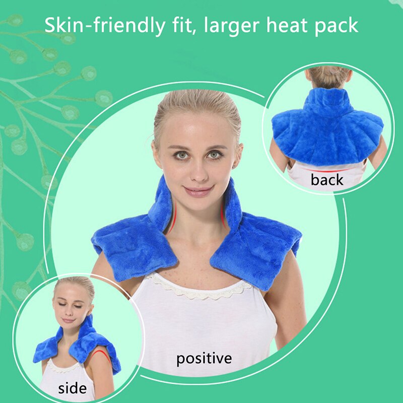 Heated Microwaveable Neck and Shoulder Wrap Shawl /Cold Deep Penetrating Herbal Aromatherapy Shoulder Pillow