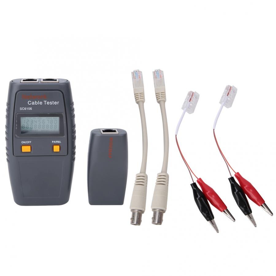 Network Cable Tester LAN Network Wire Cable Tester Electrical Line Finder Testing RJ45 RJ11 BNC SC6106