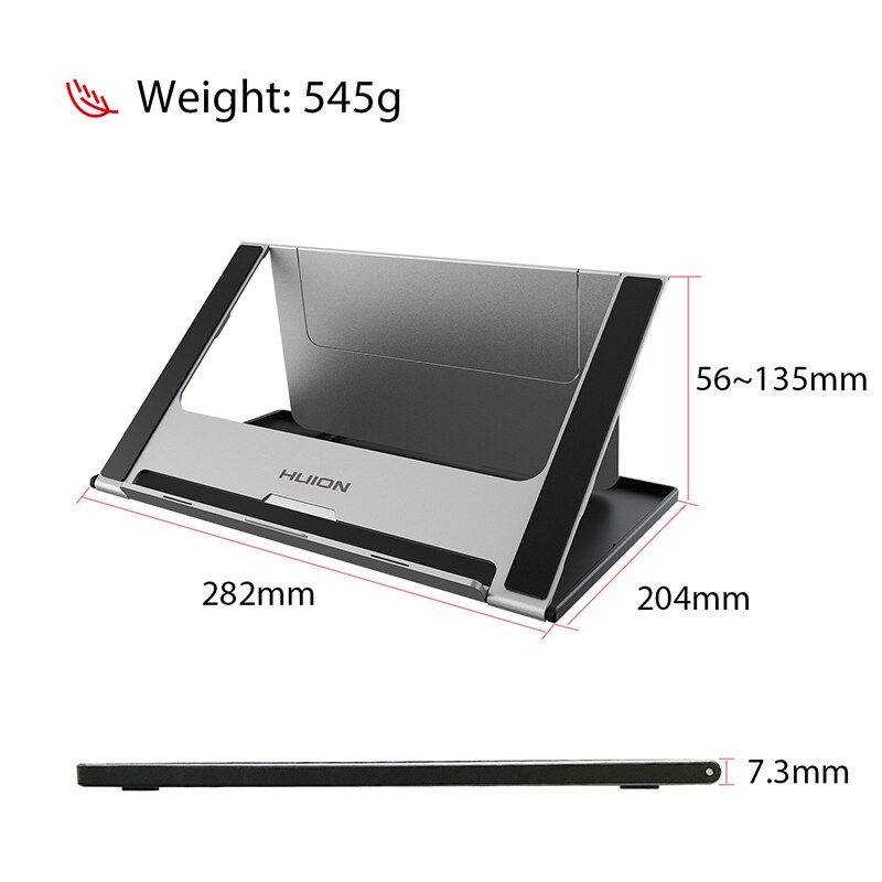 Huion-Soporte plegable ST-200 para monitor gráfico, plataforma de ángulo múltiple ajustable de metal para pantalla de 15.6 pulgadas