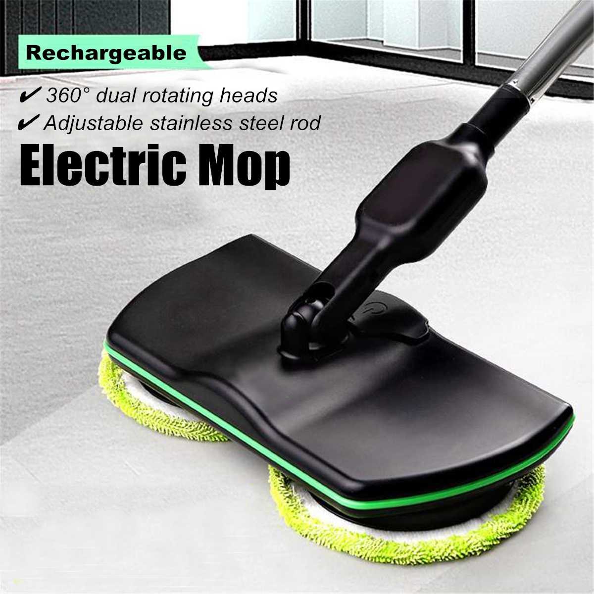 Rechargeable Wireless Rotary Electric Floor Mops Home Cleaner Scrubber Polisher Household Cleaning Accessories Tools 135cm
