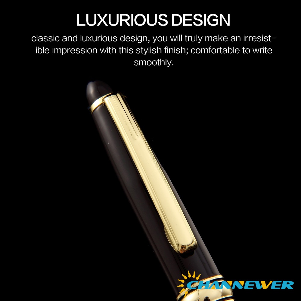 STONEGO 5 SIZE lassical Metal Black Fountain Pen Converter Calligraphy Pens for Writing Drawing Journal Business Pens