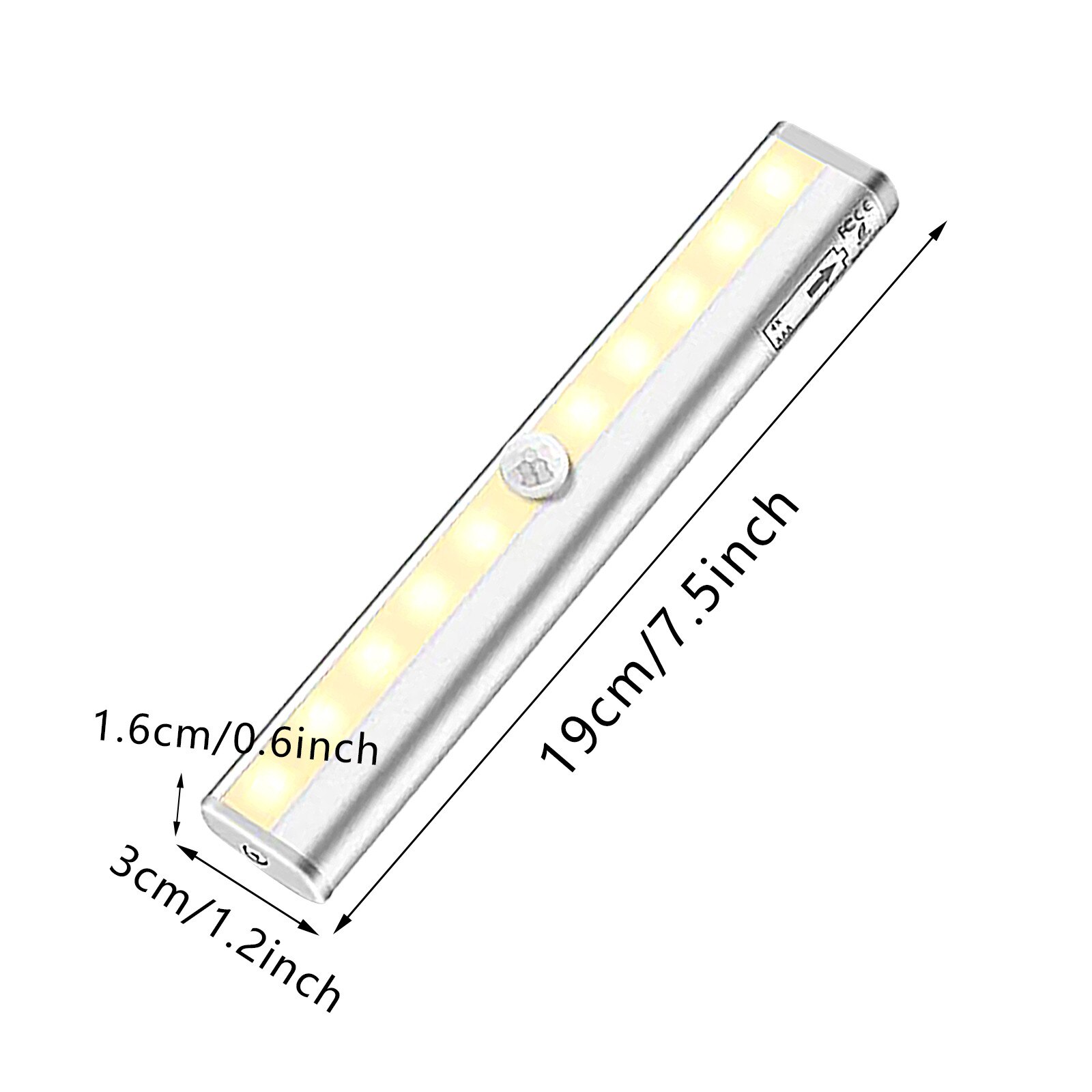 F #10 Led Draadloze Pir Motion Sensor Licht Intelligente Draagbare Infrarood Inductie Lamp Night Lights Voor Kabinet Closet Gebruik