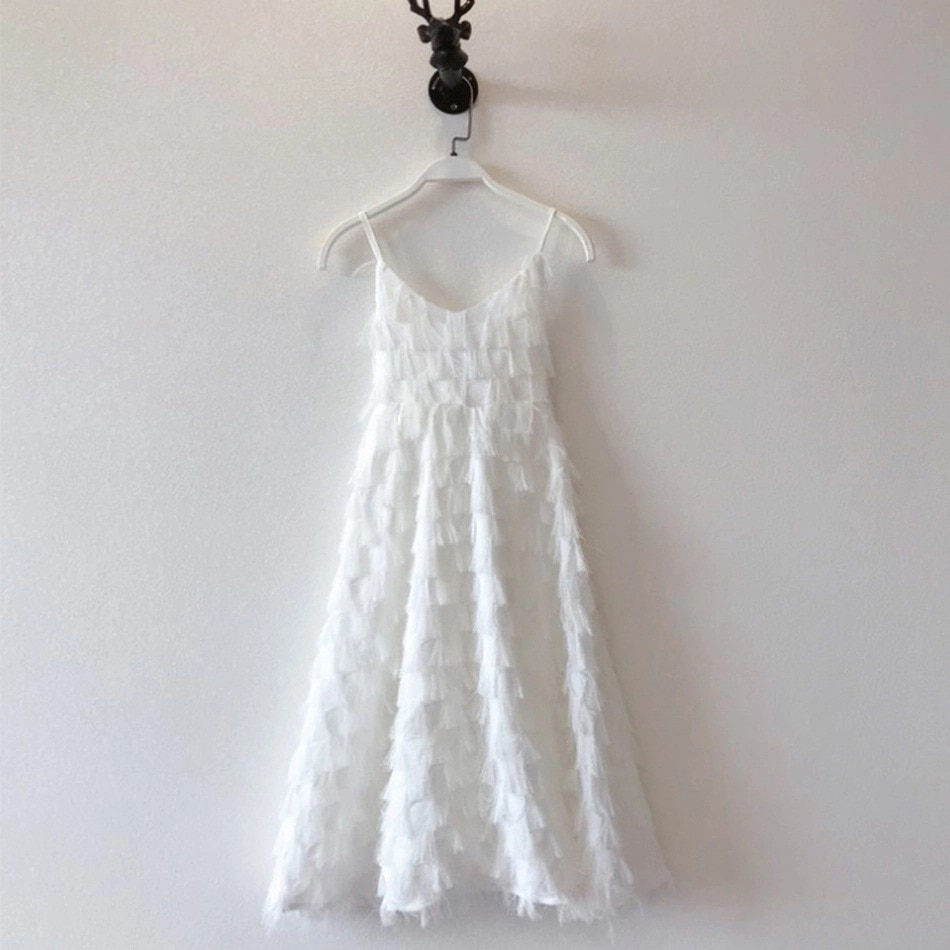 Patpat sommar fluffiga matchande långa klänningar för mamma och mig matchande outfits ärmlösa hängselklänningar