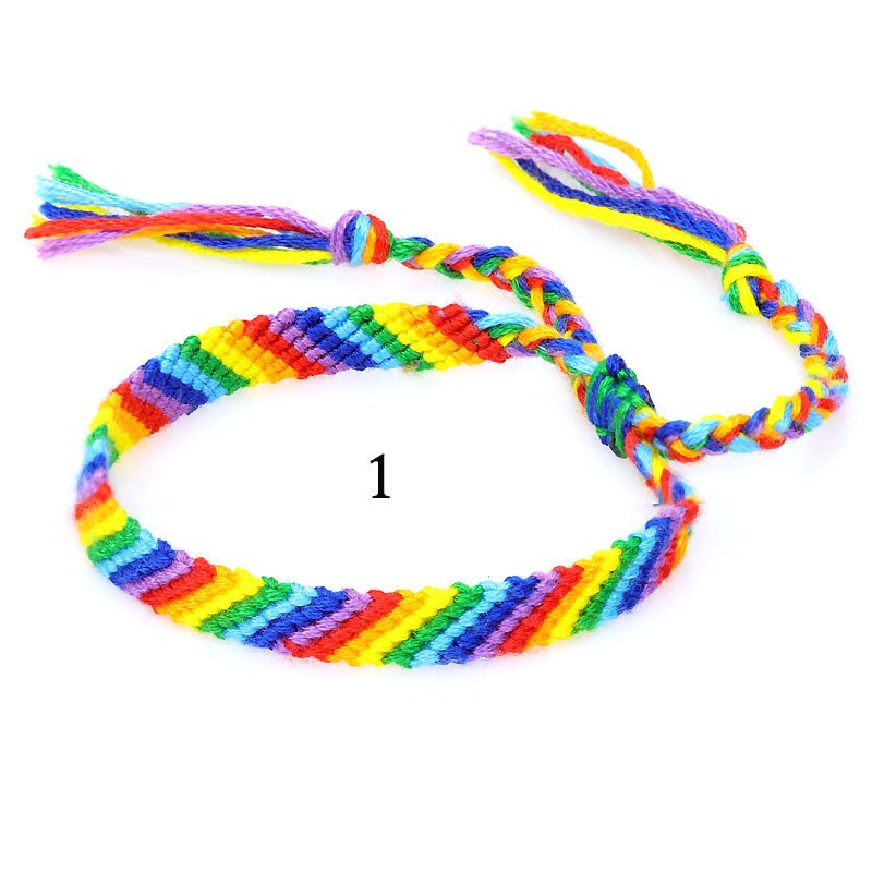 Bohemen Handgemaakte Touw Armbanden Verstelbare Lgbt Braslet Yoga Meditatie Sieraden Accessoires Tibetaanse Armband Homme Vrouwen Pulseras: LGBT B