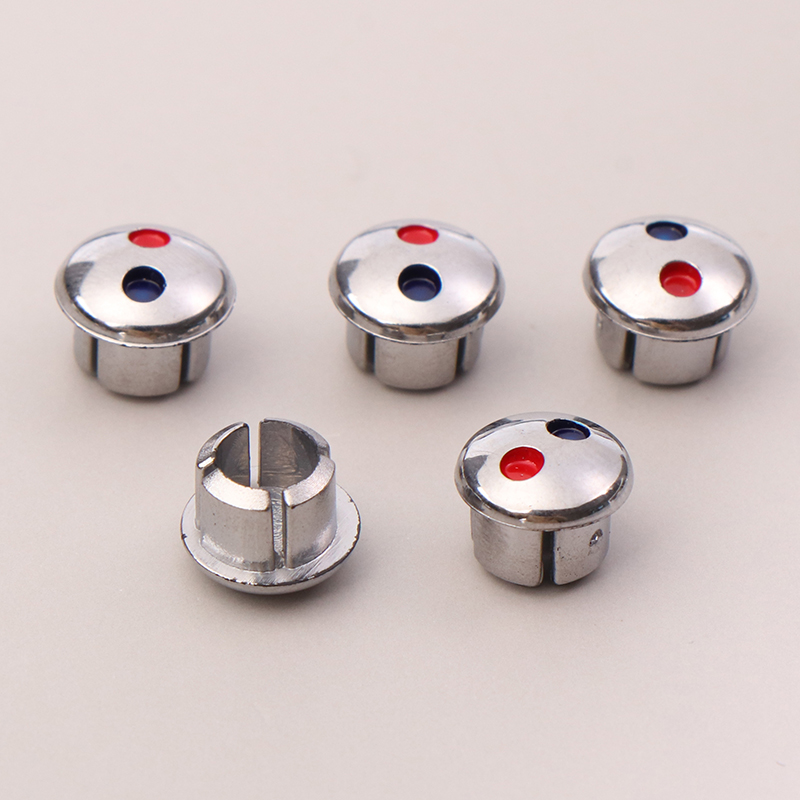 10pcs Faucet Handle Cold Water Sign Red Blue Label Decoration Cover Kitchen Bathroom Mixer Tap Indicate For Faucet Handles