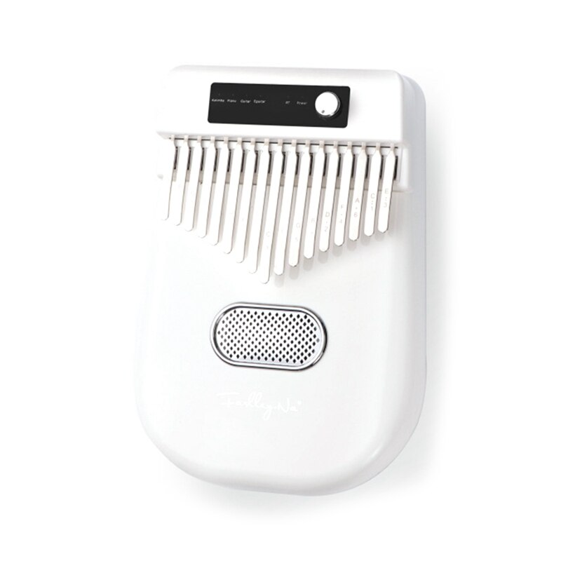 Kalimba électrique 17 touches Piano à pouce 4 types de Timbre connexion BT Piano à doigt Instrument de musique électronique: WHITE