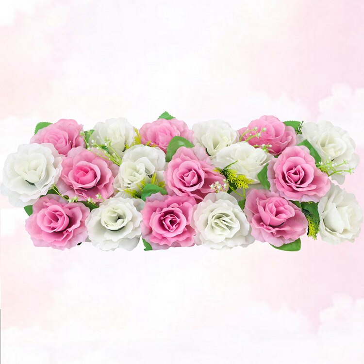2 Stk/set Bruiloft Weg Aangehaald Bloem Zijde Rose Pioen Hortensia Diy Gebogen Deur Bloem Rij Venster T-station Bruiloft Decoratie 100Cm
