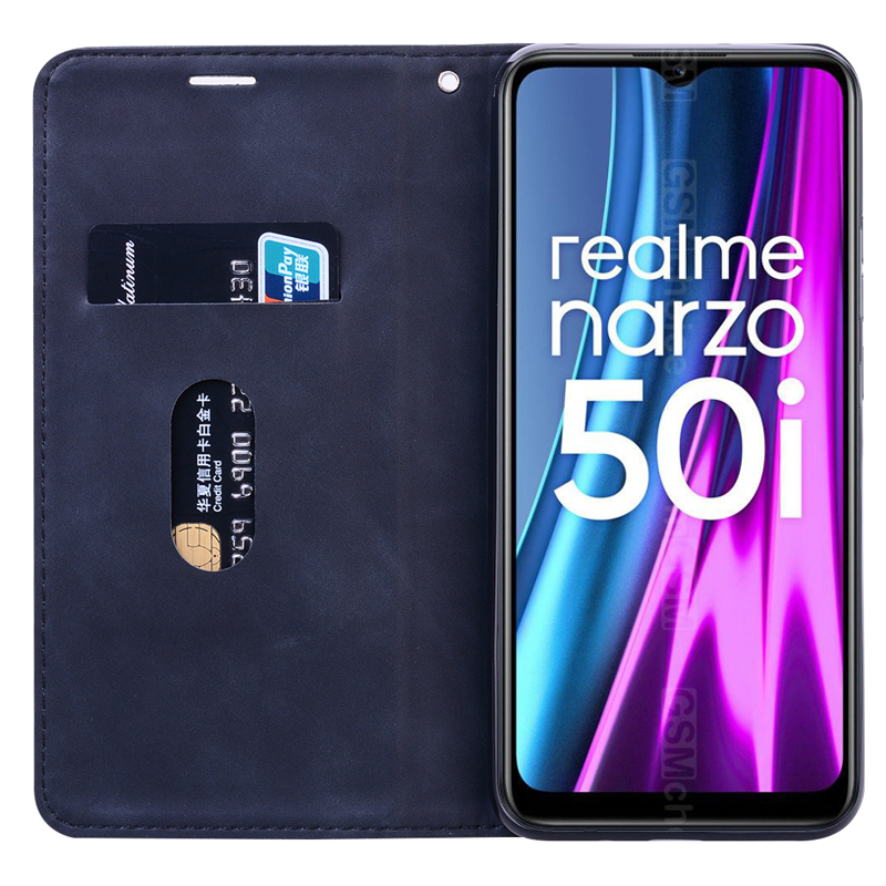 Flip Wallet Phone Funda Cover For Realme RMX3231 Narzo 50i Case Leather Shell Book For Realme Narzo50i Case Protective Etui Capa