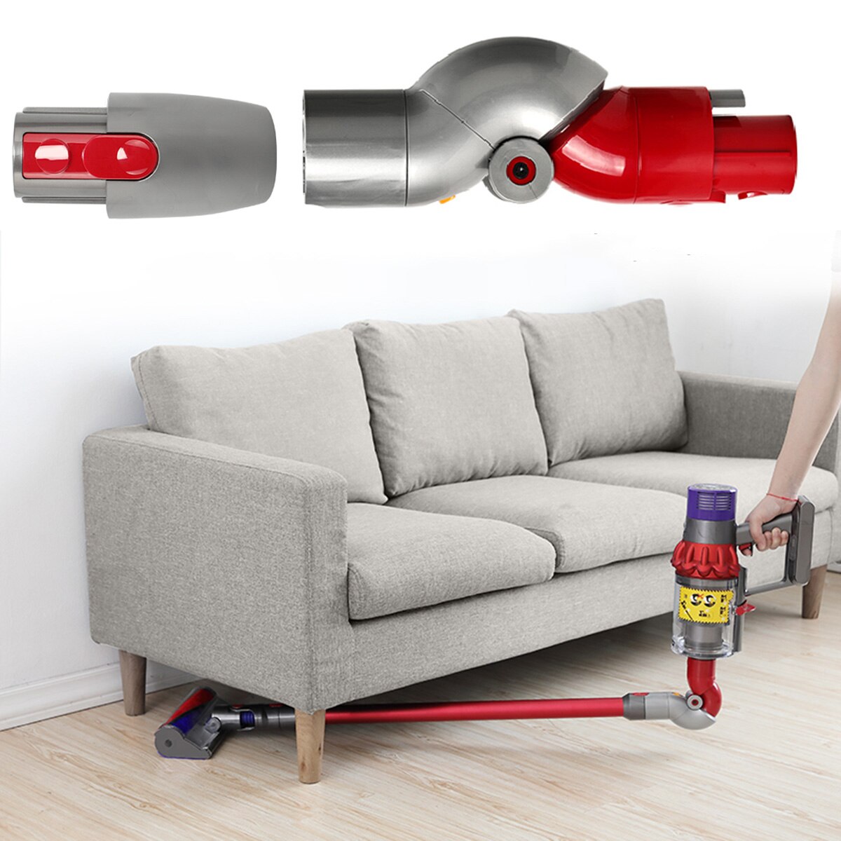 Para Dyson V7 V8 V10 V11 adaptador de liberación rápida herramienta adaptador inferior 967762-01 accesorios de repuesto