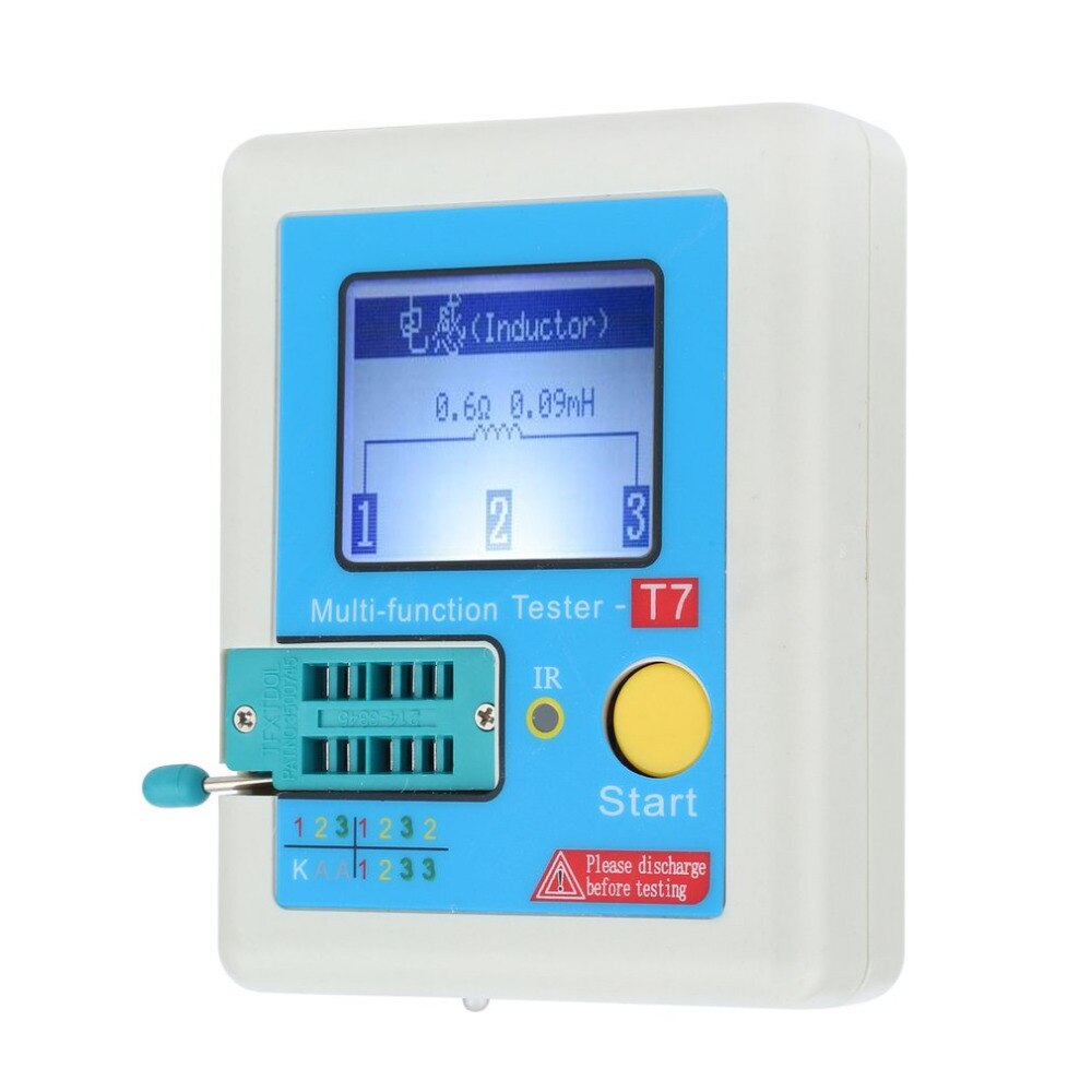 Transistor Tester TFT Diode Triode Capacitance ESR Meter LCR MOSFET IR Universal Tester Multimeter LCR-T7