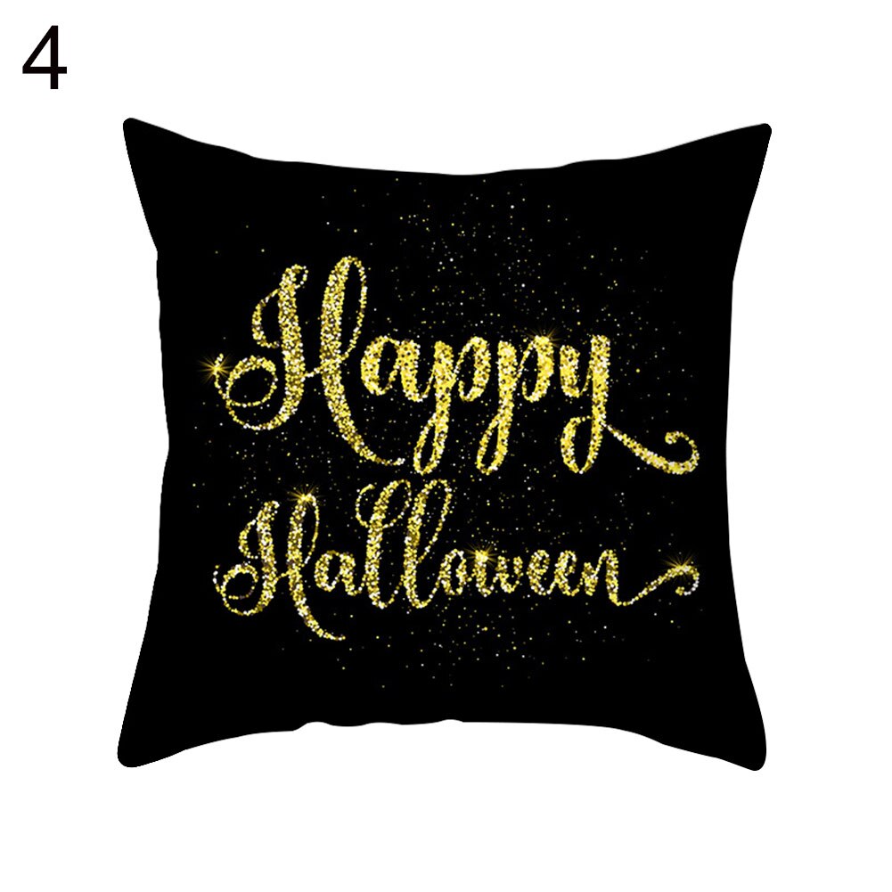 1pc sjove halloween græskar spøgelse flagermus trick or treat pudebetræk pudebetræk stribet geometrisk pudebetræk kussen sofa indretning: 4