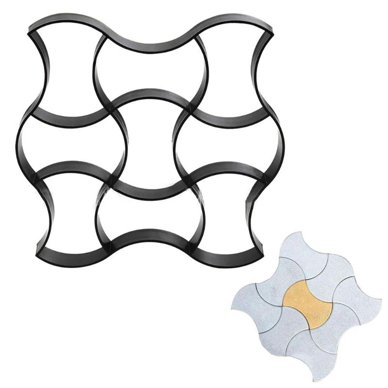 DIY Plastic Pavement Brick Concrete Stepping Stone Cement Mould Paving Road Mold M68E: 5AC304588-I