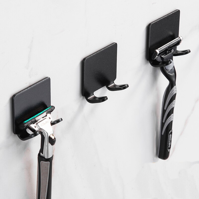 2 stk stansefri barbermaskine holder opbevaringskrog væg mænd barbermaskine barberhylde badeværelse barberhylde væg badeværelse tilbehør