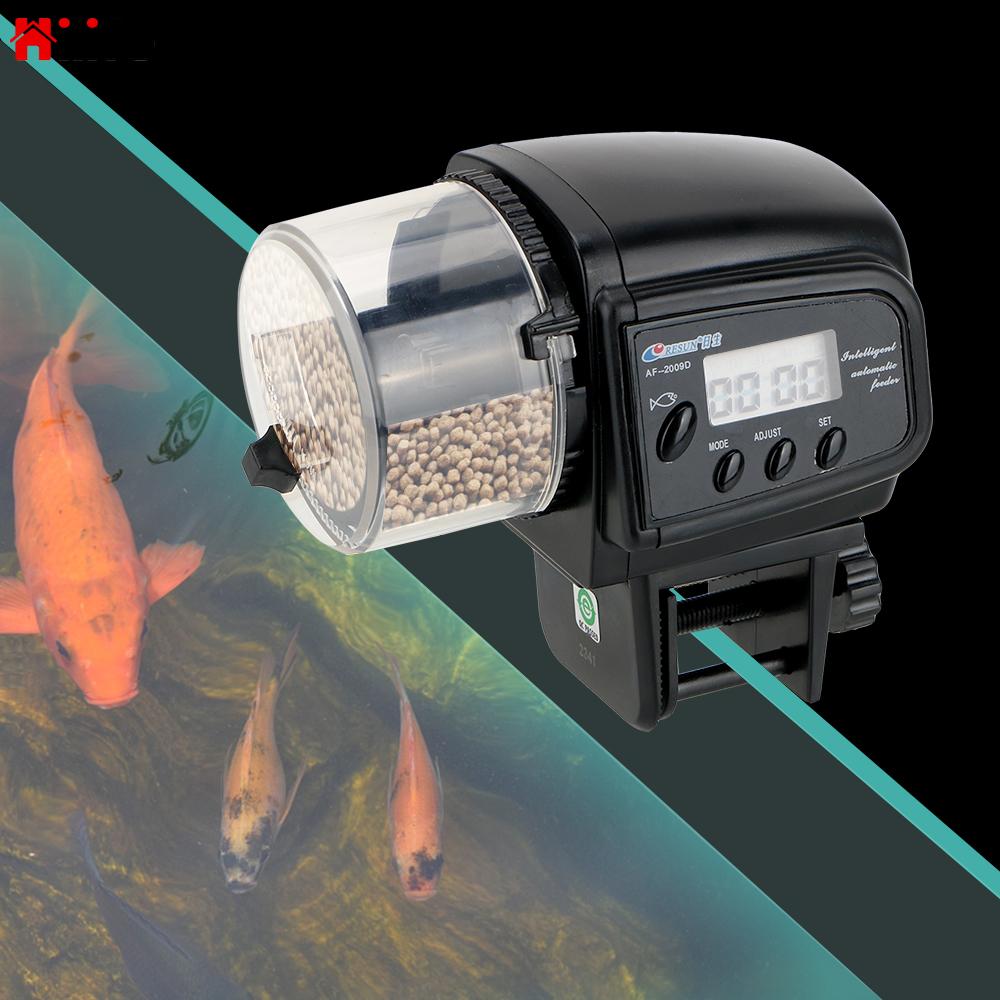 Alimentador de peces de acuario con temporizador, dispensador de alimentación de 100ML, alimentador automático de peces para acuario, alimentadores automáticos con pantalla LCD