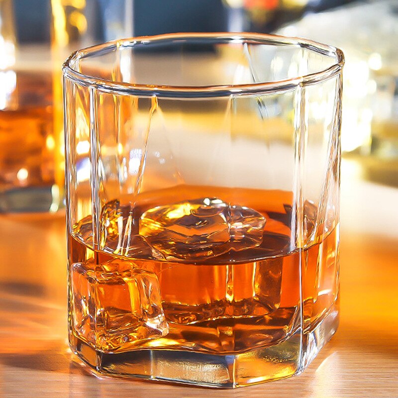 260ml imported pyramid unleaded glass whisky beer water glass Square bar foreign wine glass cup drinking glasses: Default Title