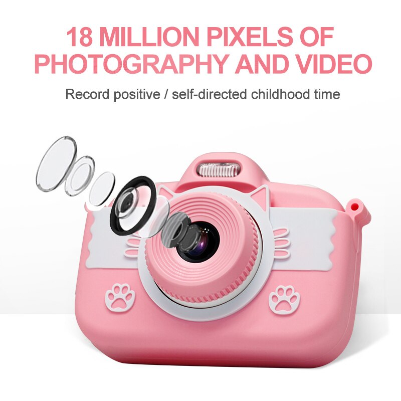 Minicamera voor kinderen, educatief speelgoed voor kinderen, geweldig voor kinderen, babyverjaardag, digitale camera, 1080p projectievideocamera's