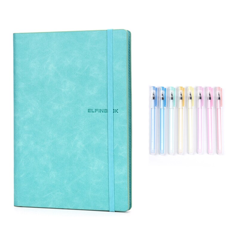 Carnet de notes A4 en cuir réutilisable, effaceur intelligent, copie d'applications, écriture répétée, carnet de poche Business, bureau, école, dessin, ,: Green Set