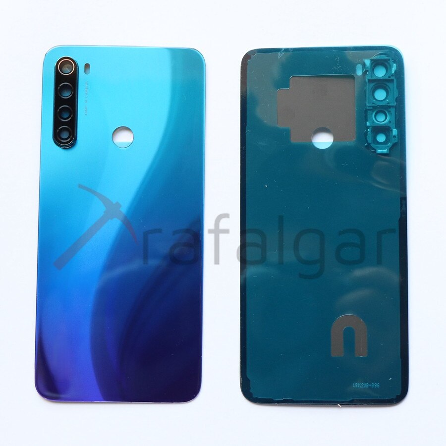 Voor Xiaomi Redmi Note 8 T Terug Glas Cover Rear Batterij Deur Panel Terug Behuizing Vervanging Voor Redmi Note 8 T M1908C3XG
