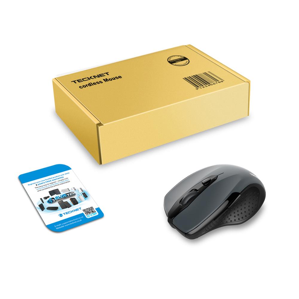 Tecknet Draadloze Muis Computer Bluetooth Muis Pc Mause Ergonomische Muis 2.4Ghz Usb Optische Muizen Voor Laptop Pc