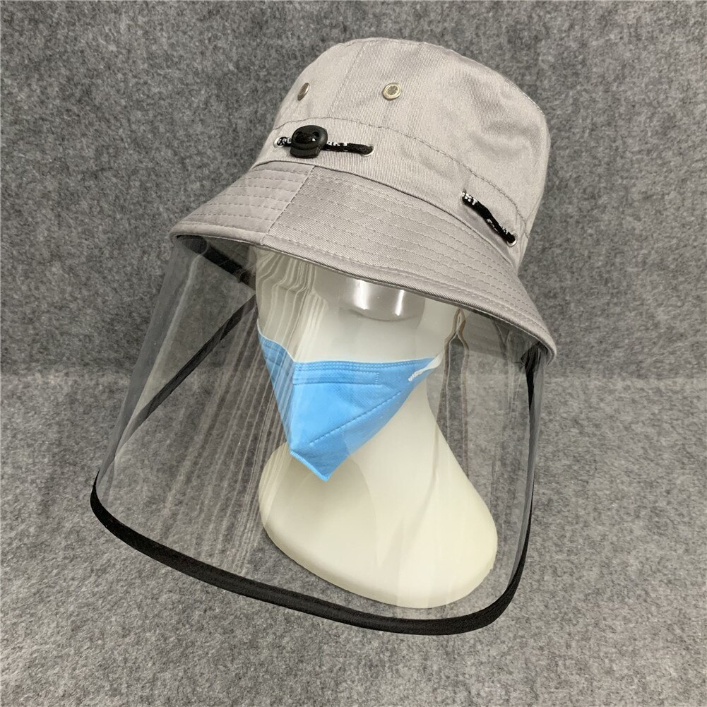 Cool Casual Unisex Anti Splash Anti Speeksel Anti Droplet Anti Fog Outdoor Veiligheid Beschermende Hoeden Caps: Grijs