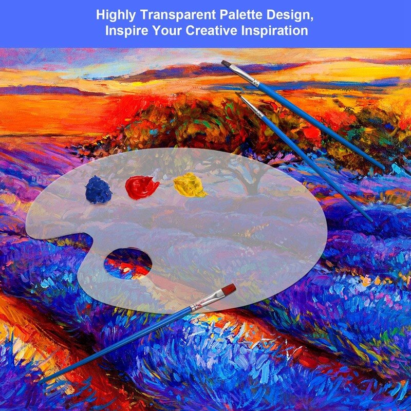 12 Packs Clear Acryl Verf Palet Art Palet Verf Lade 9.4X6 Inch Voor Olie Aquarel Diy Schilderen