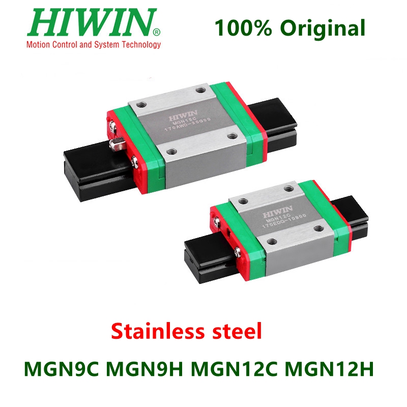 Hiwin rustfrit stål lineær blok mgn 9c mgn 9h mgn 12c mgn 12h glideslæden for mgn 9 mgn 12 lineær styreskinne 3d printer cnc