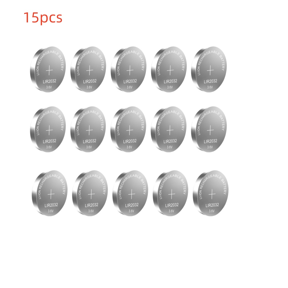 10-50PCS LIR2032 Rechargeable Battery 2032 Lithium charging Can Replace CR2032 for watches: GRAY