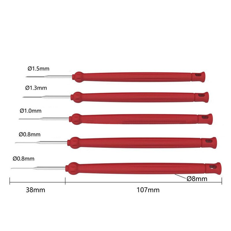 5pcs Pin Extractor Plug Car Terminal Removal Tool Pin Needle Retractor Puller Kit Auto Repair Tool Set Handled Wire Crimp Puller