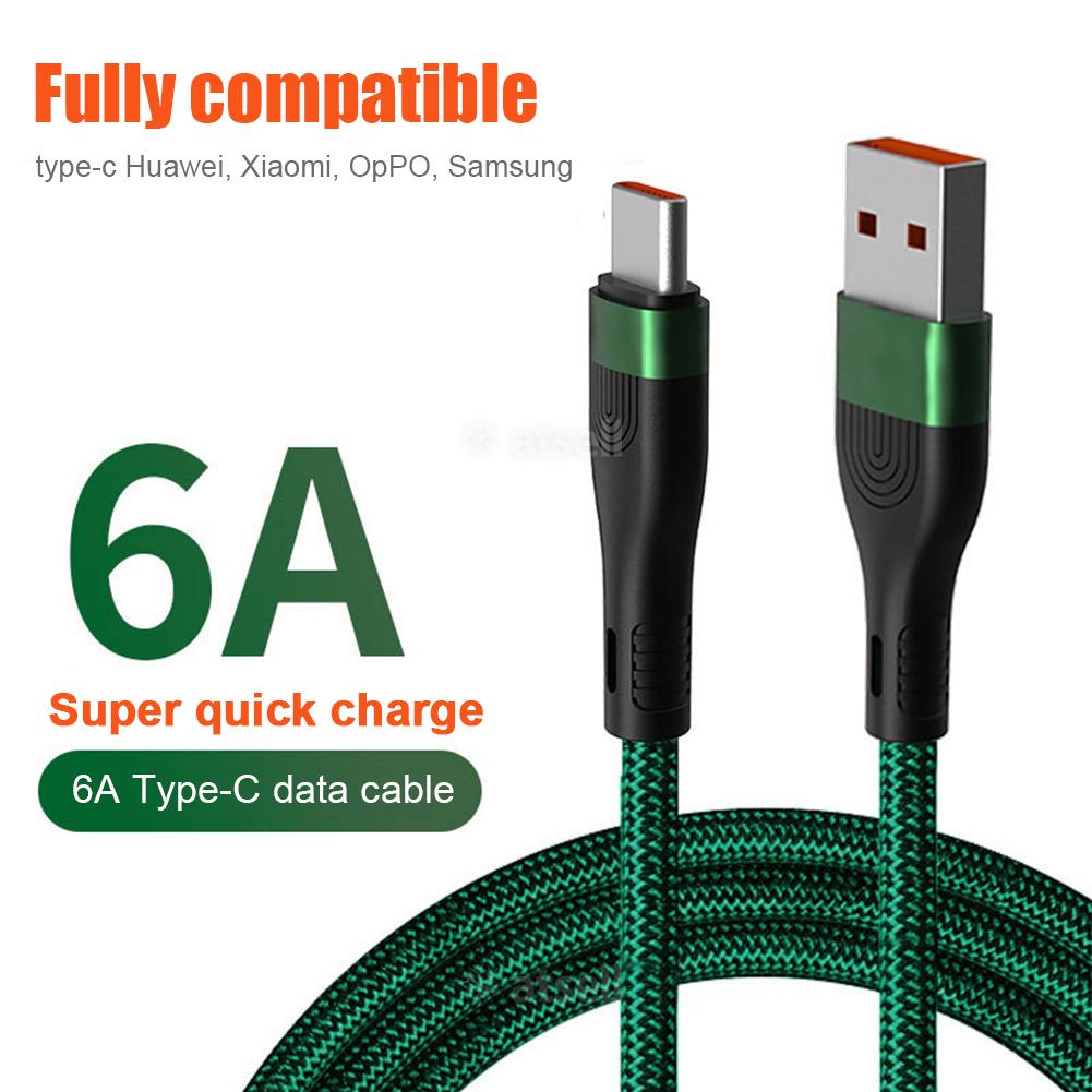 Type-C Kabel 6A Charger Turbo Snel Opladen Voor Xiaomi Mi 11 10 Pro 5G 9 Poco M3 x3 Nfc Redmi Note10 K30s Tipo C