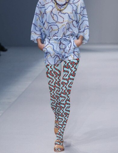 Snake pattern printed pantyhose and