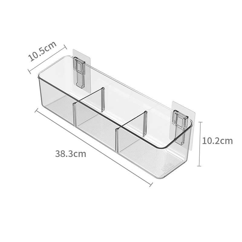 Clear Wall Mount Organizer for Wall,Cabinet Door Organizer for Bathroom,Pantry,Kitchen,Laundry,Spice/Cosmetics Storage Box: PURPLE