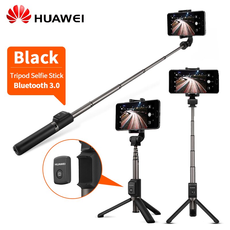 Huawei 3 em 1 vara sem fio bluetooth selfie para iphone android dobrável handheld monopod obturador remoto extensível mini tripé: Default Title