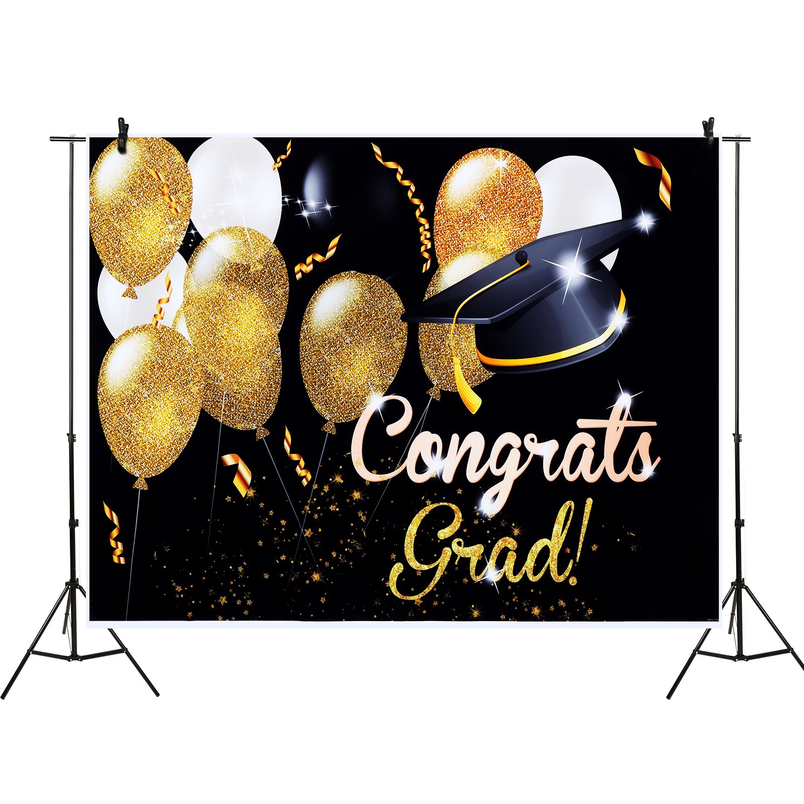Xgood 5X4 Ft Congrats Grad Fotografie Achtergrond Goud Ballon Afstuderen B: B