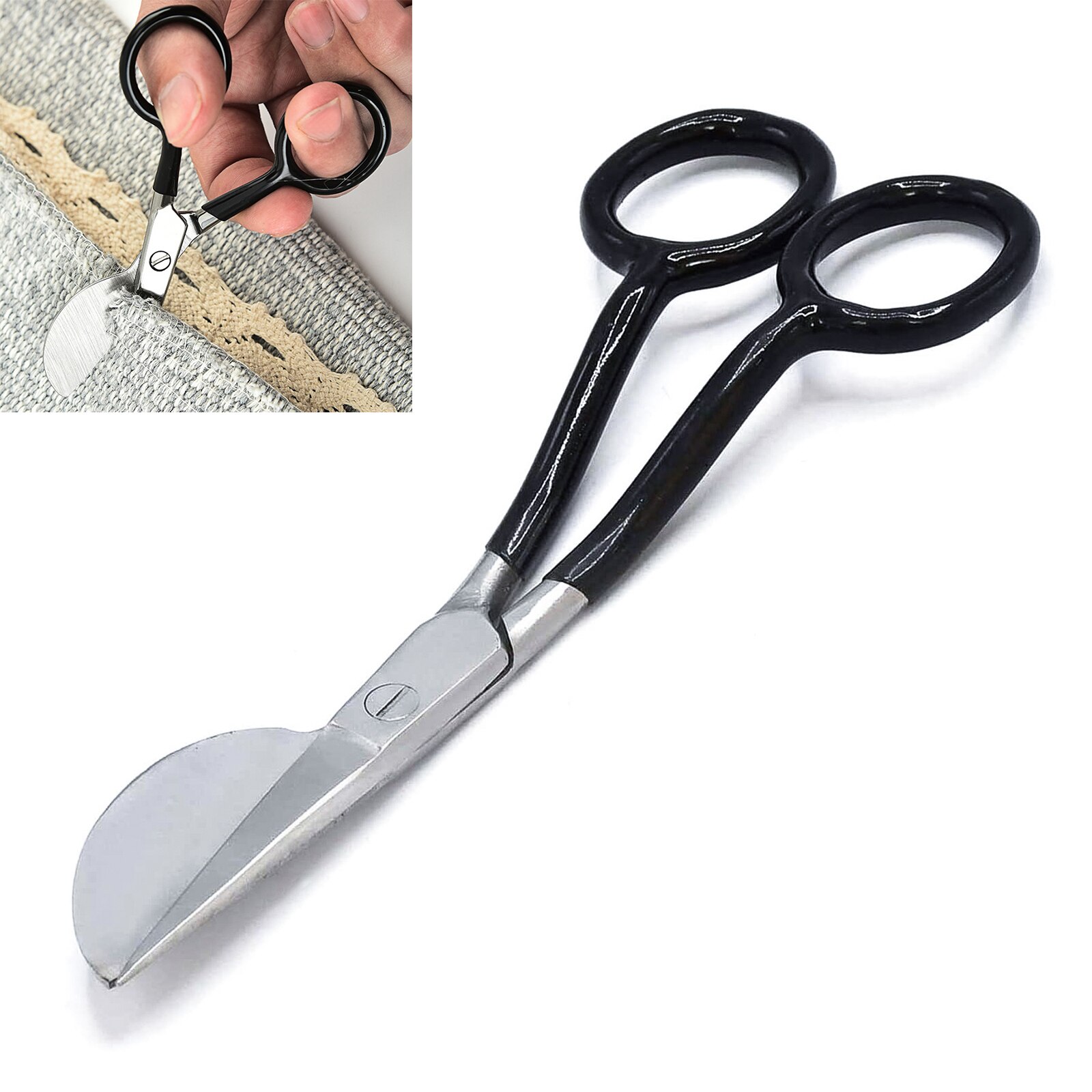 Stevige Tapijt Trimmer Schaar Scherpe Eendenbek Applique Schaar Rvs Naaien Borduren Schaar Blikscharen G2AB