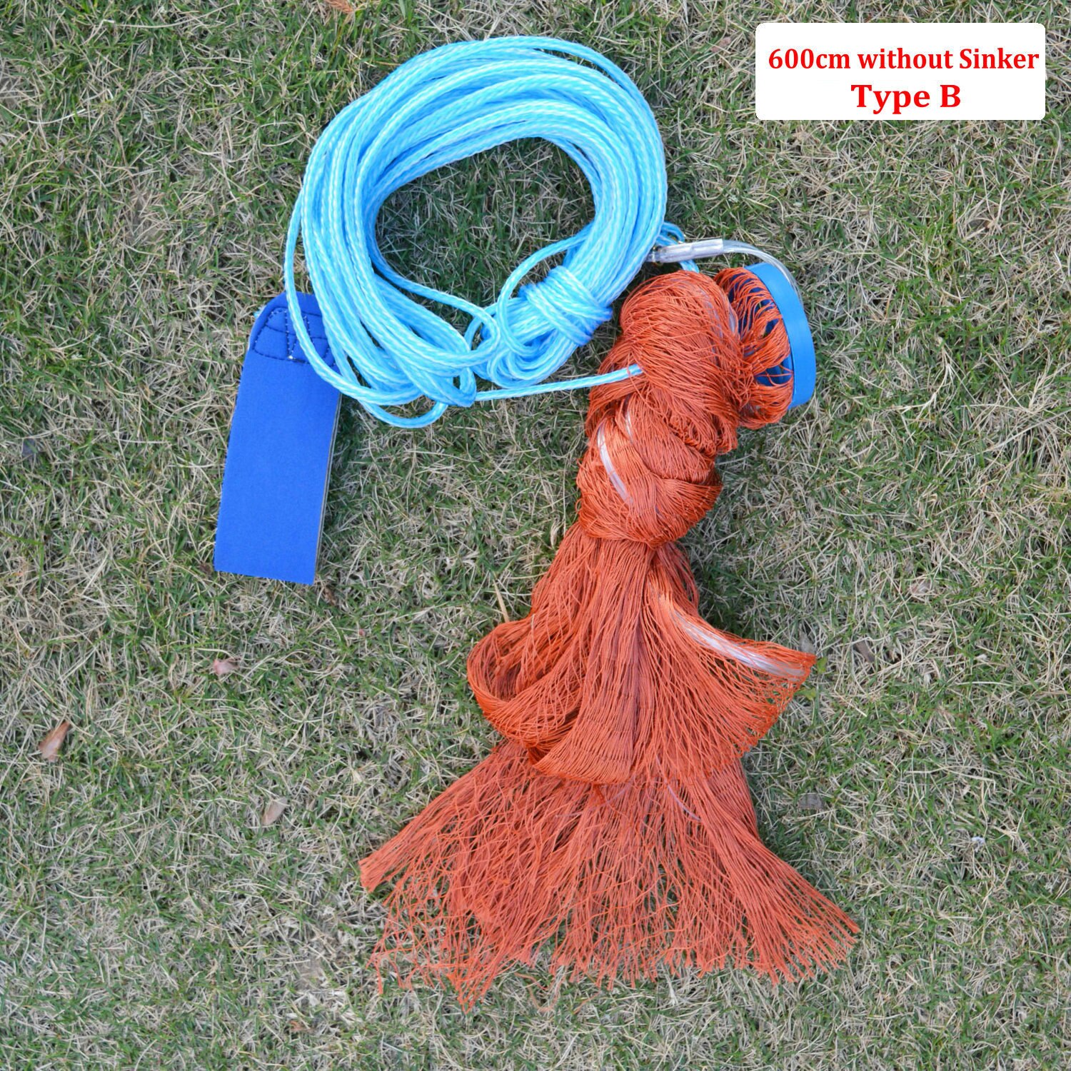 XC LOHAS rete da pesca a maglie piccole rete USA lancio con zavorra e senza zavorra trappola da pesca rete da pesca per tiro a mano tutto&#39;aperto: genere B 600cm