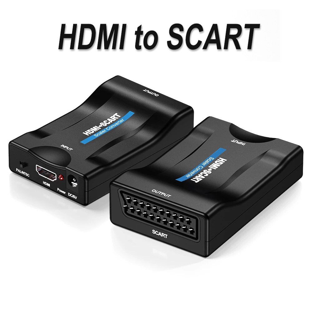 1080p hdmi-scart-video audio-muunnin av-signaalisovitin hd-vastaanotin usb-kaapelilla älypuhelimelle hd-tv dvd