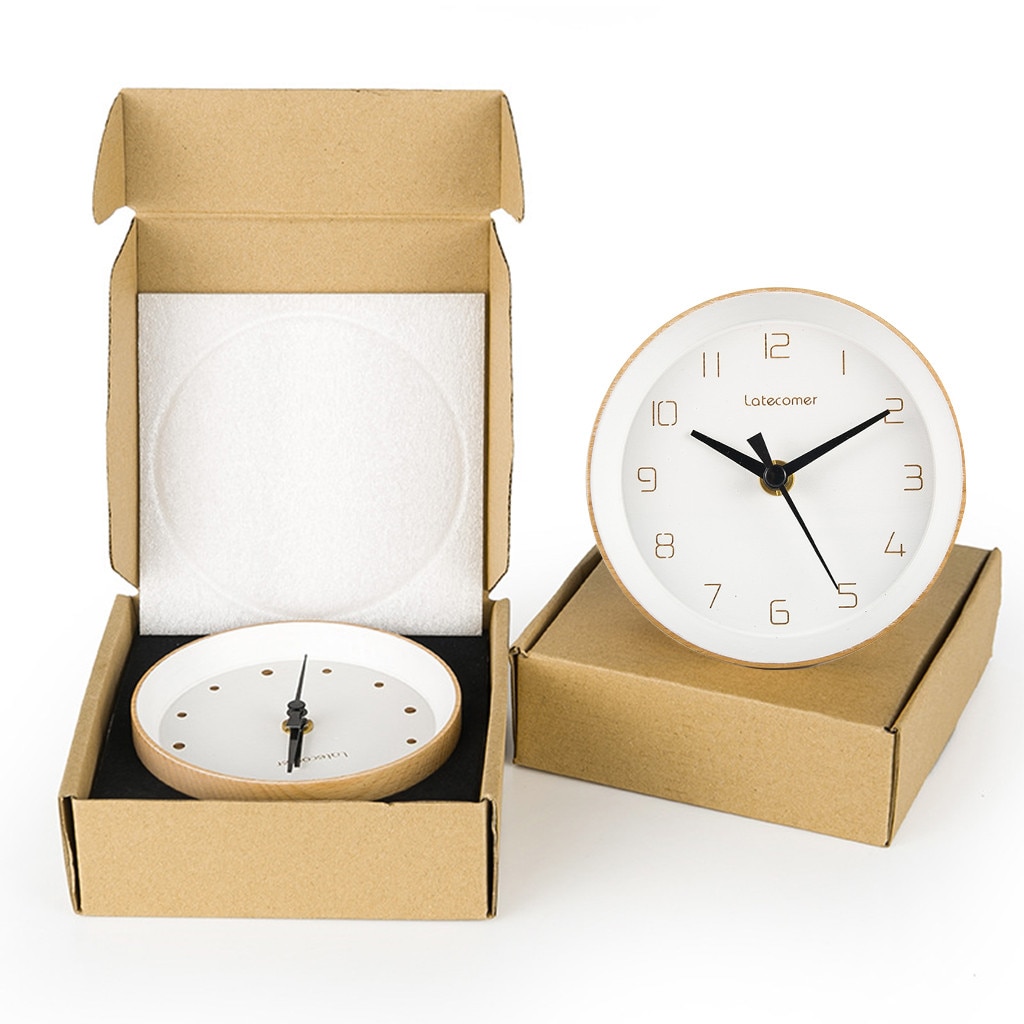 Latecomer Japanese-style Wooden Desktop Electronic Clock Digital Clock