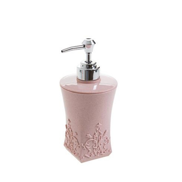 Oyourlife 400ml sæbe dispenser i europæisk stil pumpe sæbe flasker badeværelse håndsprit shampoo shower gel væske dispenser: Firkantet lyserød