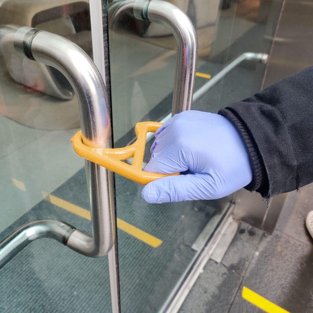 Touchless Door Opener Hands Free Hygienic Handle EDC Bracket Metal Magic Grip Aluminum Alloly Subway Protective Door Handle