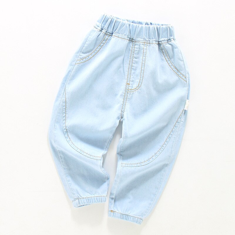 Orangemom – pantalon d'été pour enfants de 2 à 6 ans, jean en coton doux, respirant, solide, Long,: lblue / 24M