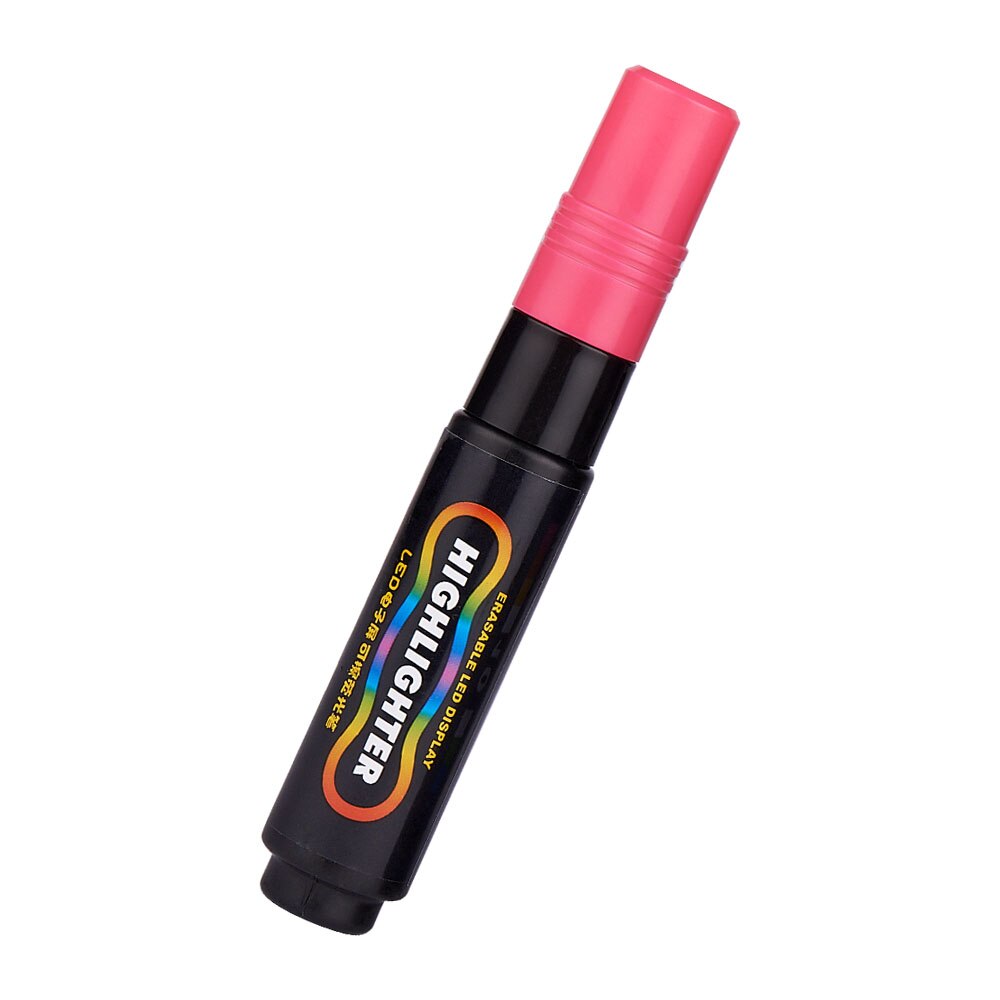 BAOKE LED electronic screen, erasable highlighter pen, poster, advertising pen, flat head color fluorescent plate pen, Mark pen: 1pcs pink